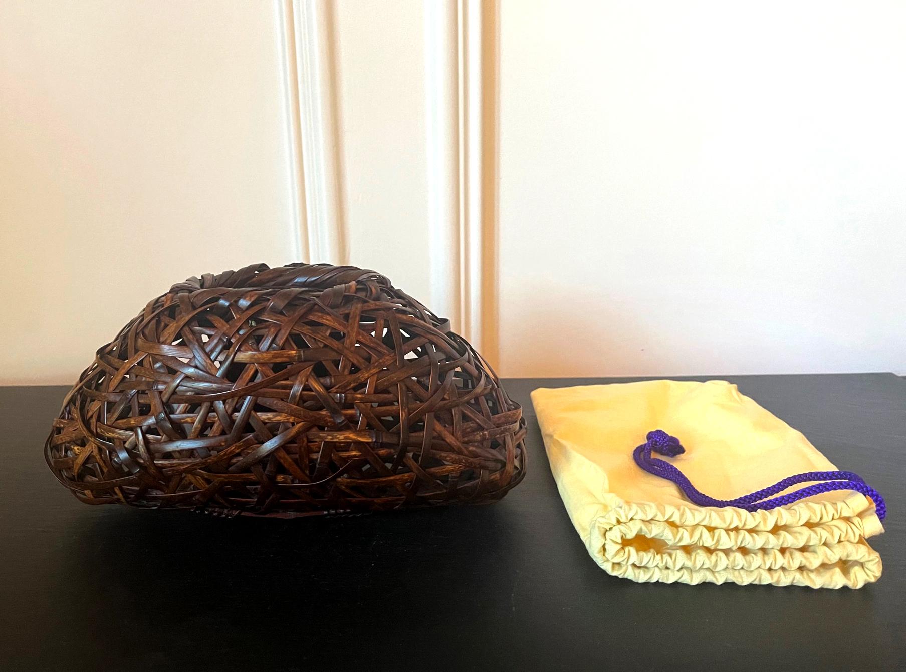 Panier suspendu japonais Ikebana tissé par Suemura Shobun en vente 5