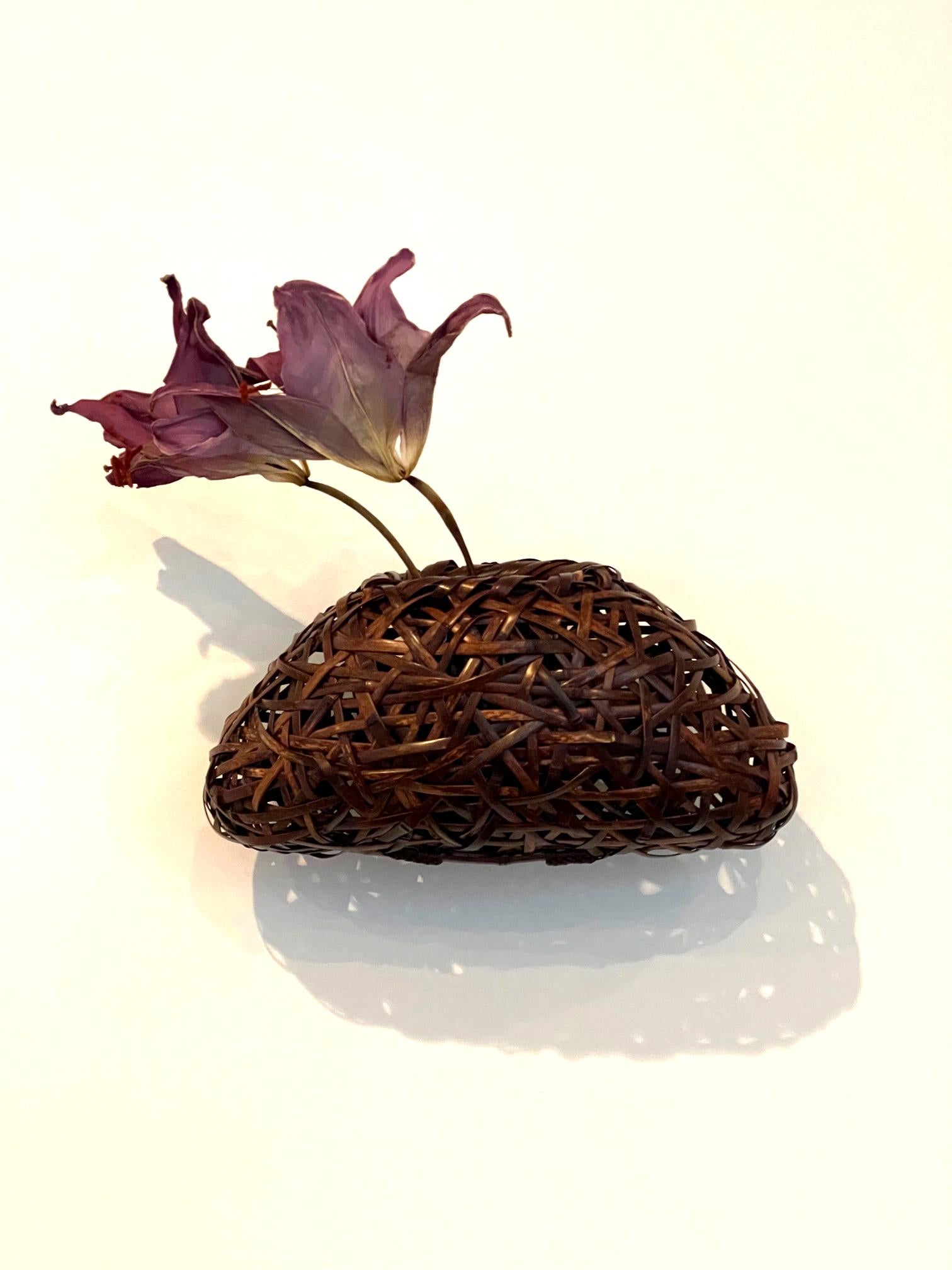 Panier suspendu japonais Ikebana tissé par Suemura Shobun en vente 8