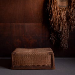 Arcón de almacenamiento de sauce tejido japonés, ''Yanagi Gori'', principios del siglo XX