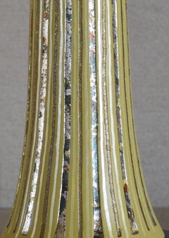 Japanese Yellow Gilded Ceramic Vase by Master Artist