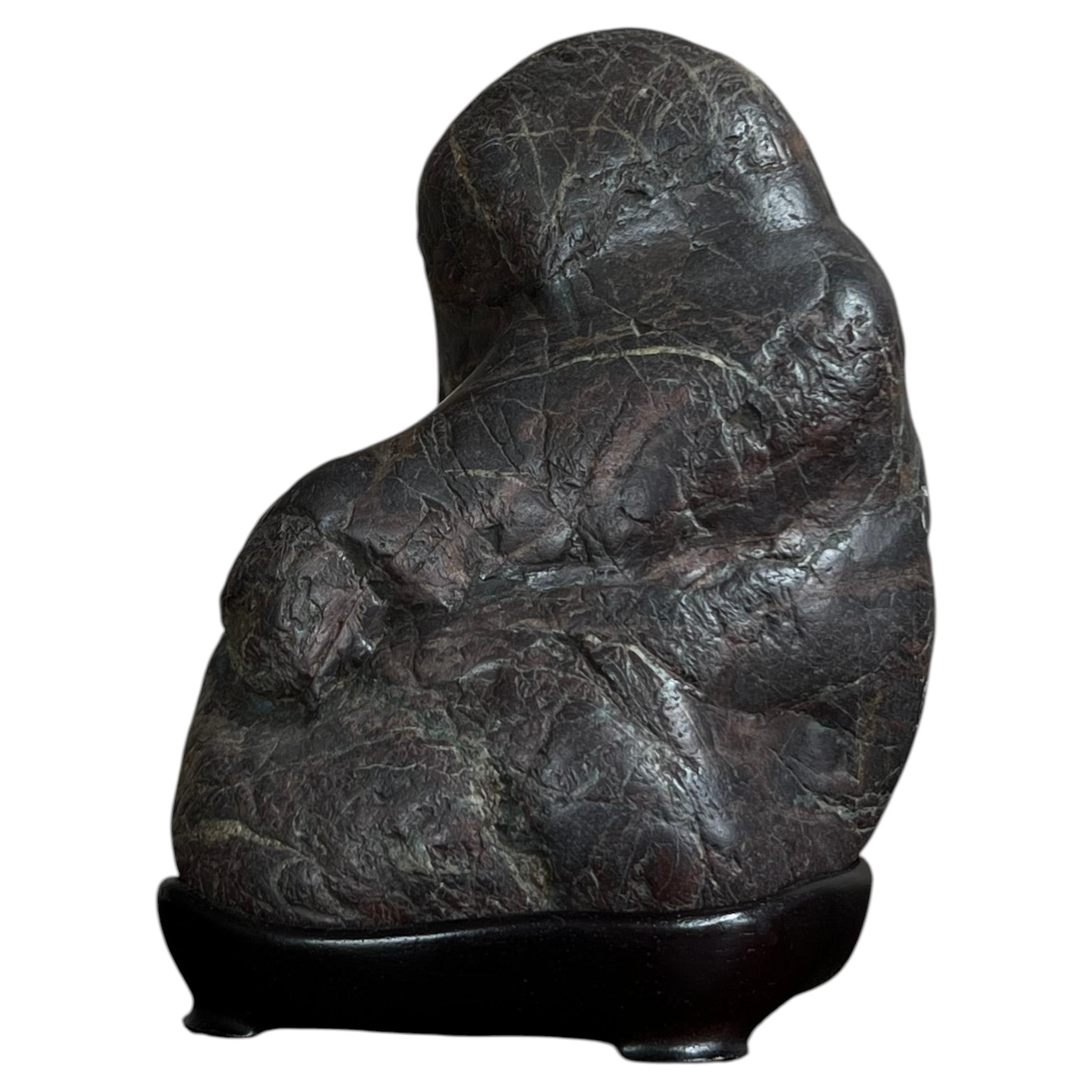 Japanese Zen・Sugata-ishi (Figure Stone/Meditation Buddha) Suiseki Viewing Stone