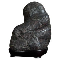 Japanese Zen・Sugata-ishi (Figure Stone/Meditation Buddha) Suiseki Viewing Stone