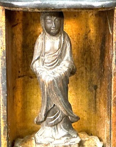 Japanese Zushi Shrine, Hand-Carved Lacquer & Giltwood