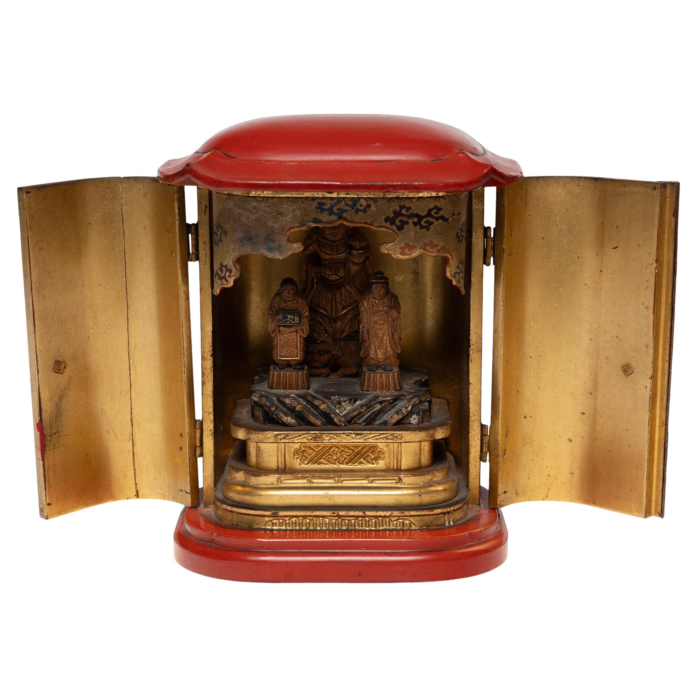 Japanese Zushi Traveling Shrine of Bishamonten, c. 1800