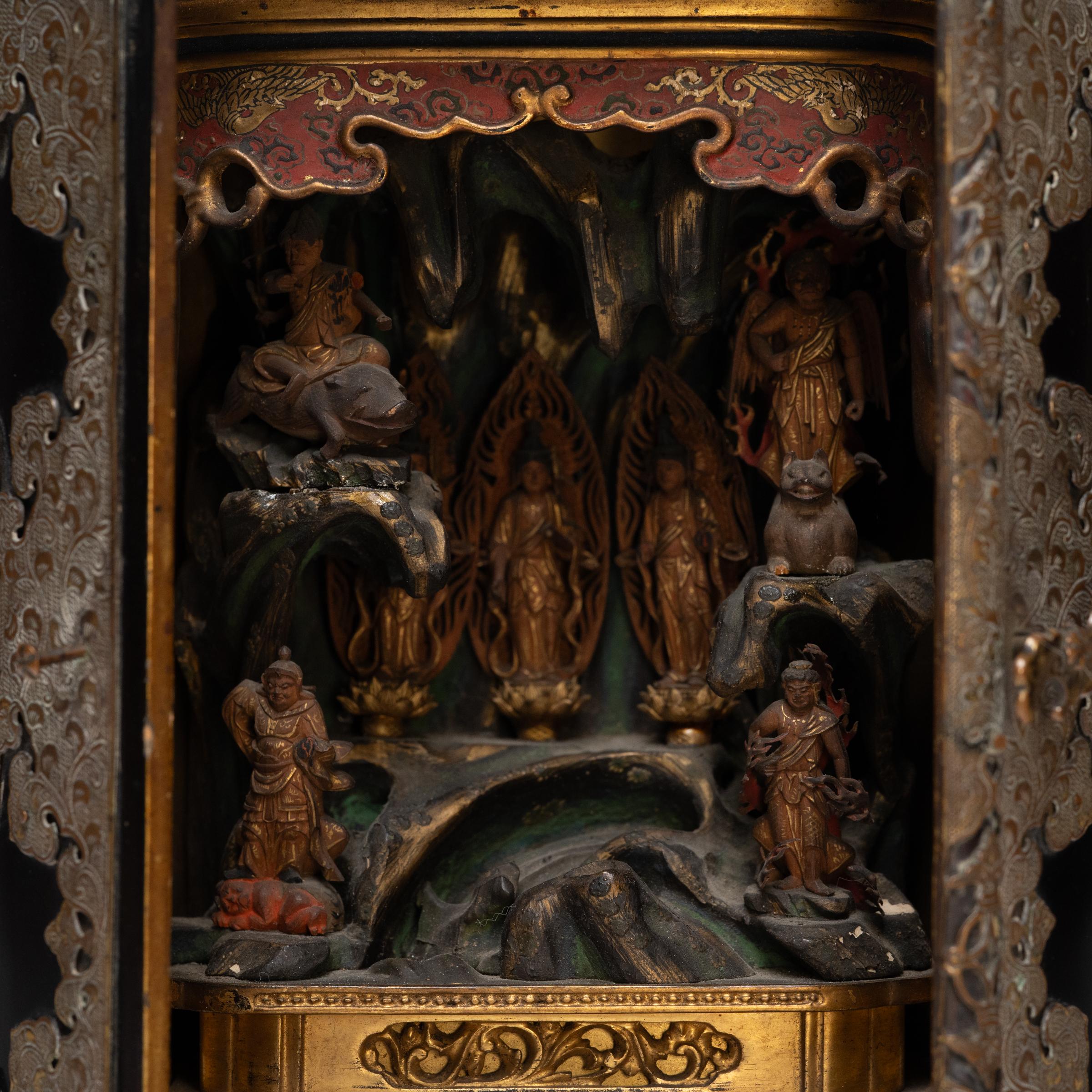 Edo Japanese Zushi Traveling Shrine of Cave Grotto, c. 1850