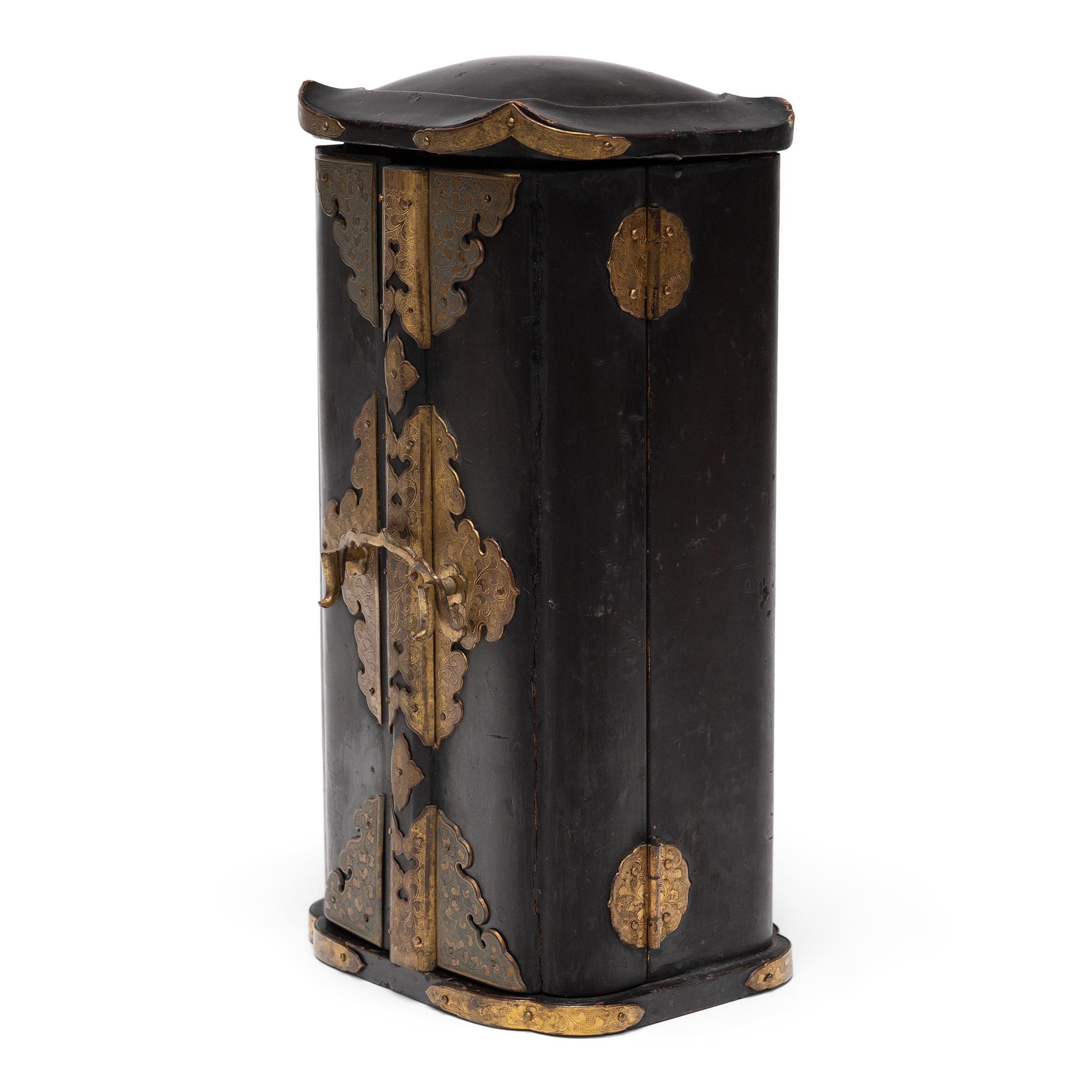 Edo Japanese Zushi Traveling Shrine of Seated Kannon, c. 1800