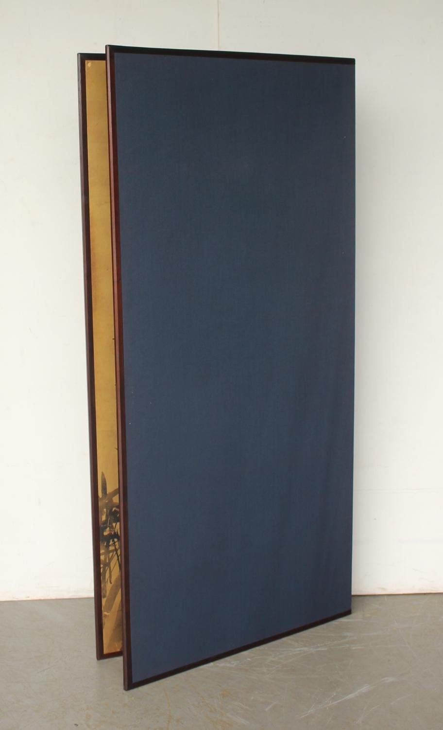 JapaneseAntiques Terasaki kogyo, Gold background, Bamboo and plum folding screen For Sale 14
