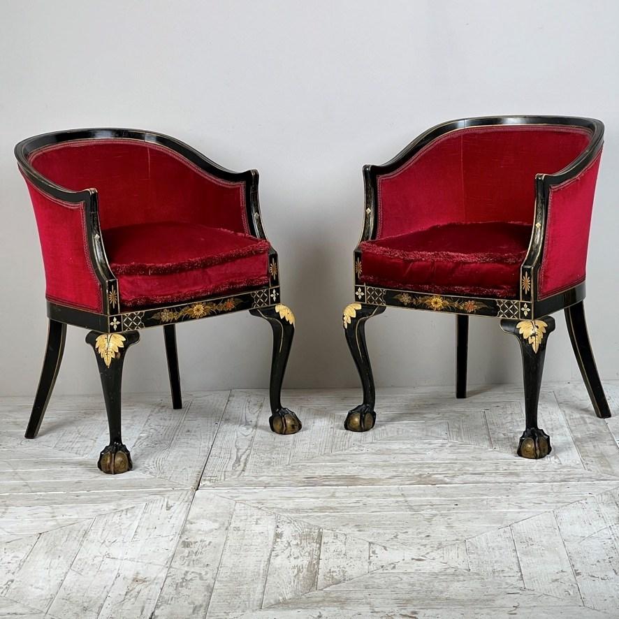 20th Century Japanned Duet Stool or Window Seat in a Luxury Velvet