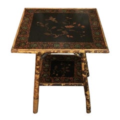 Edwardian Japanned Bamboo Table