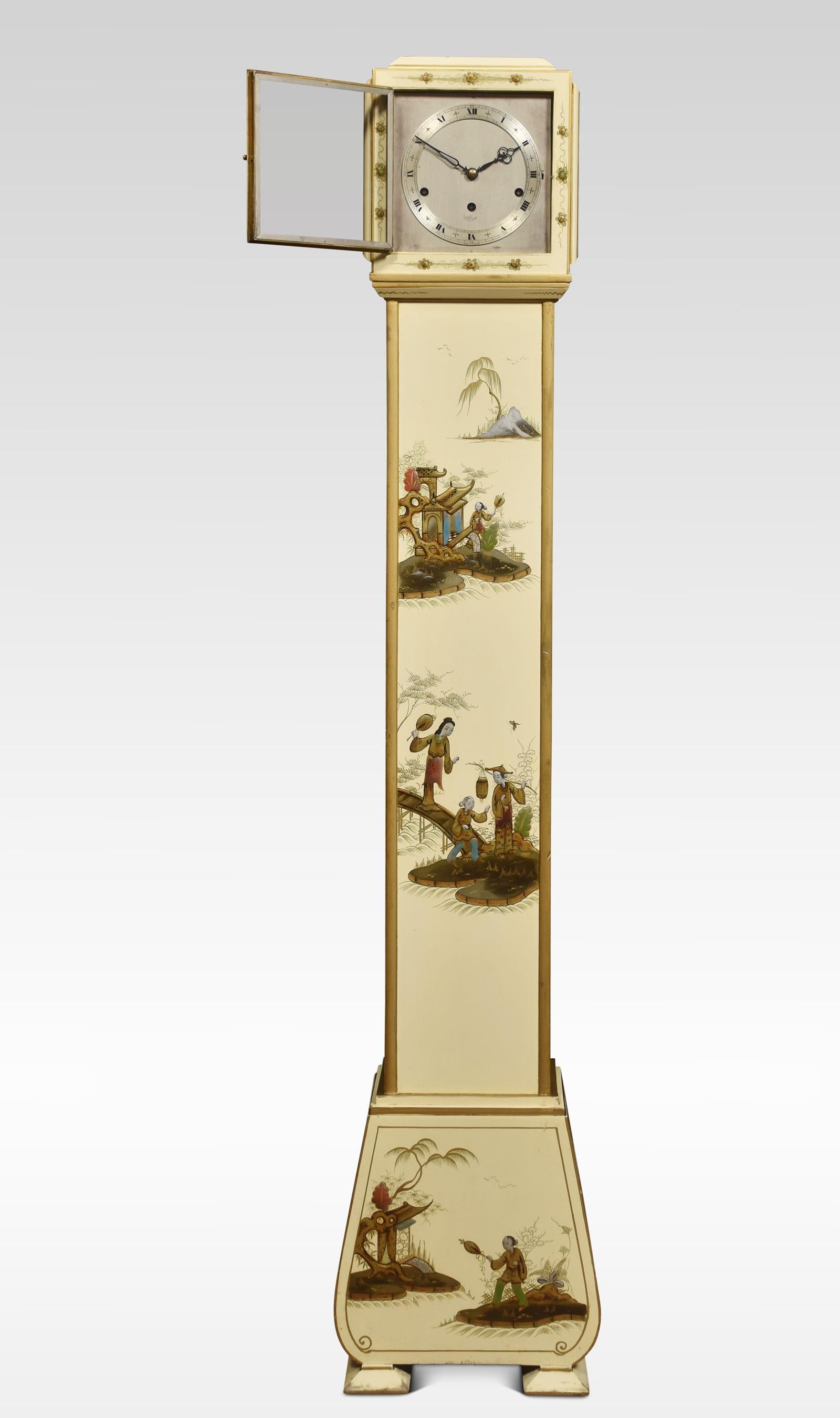 hand painted grandfather clock