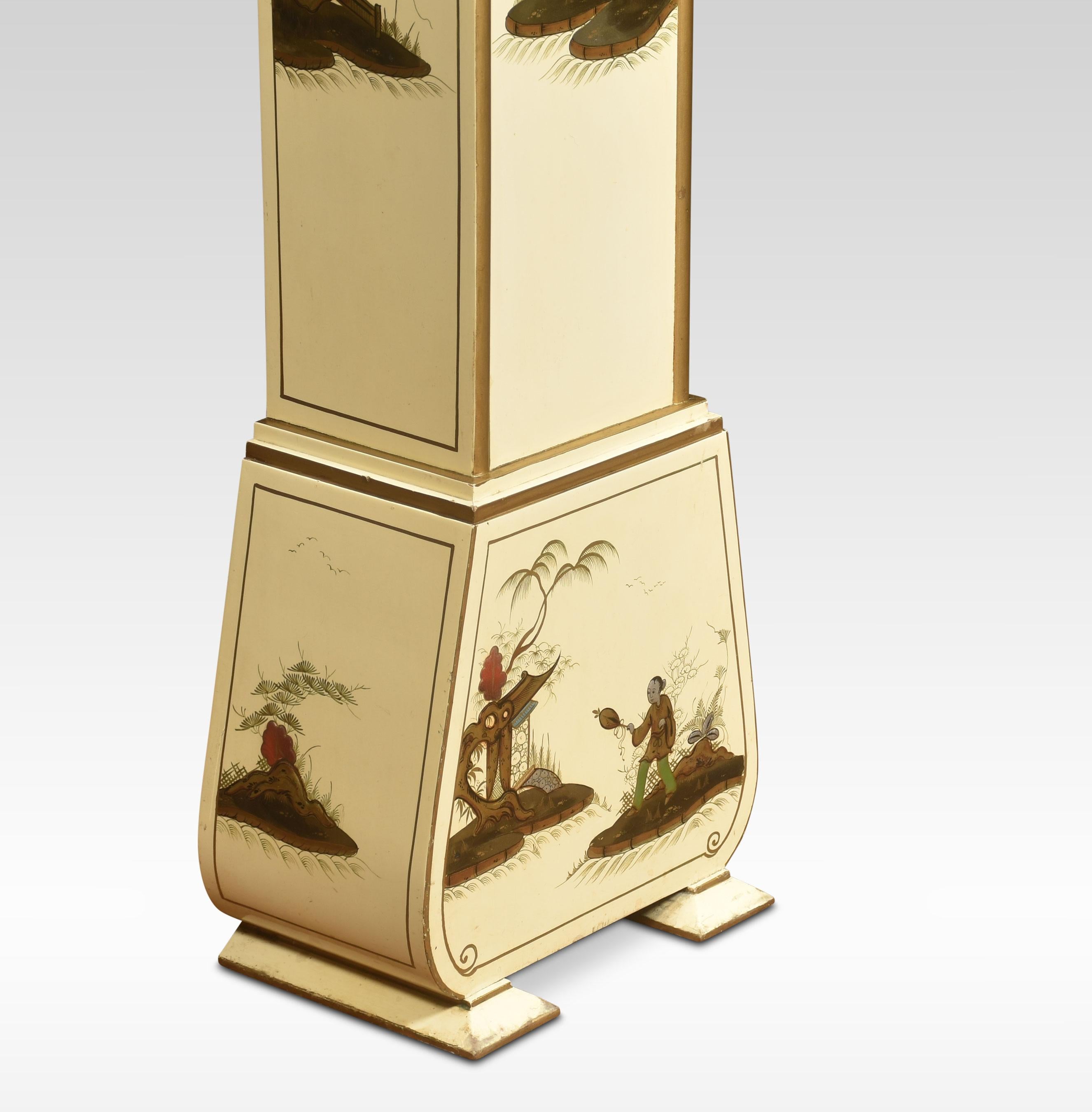 Paint Japanned Eight Day Grandmother Clock