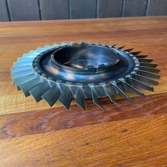 Japanned Turbine Engine Dish Bowl Industrial Vintage Aviation Relic