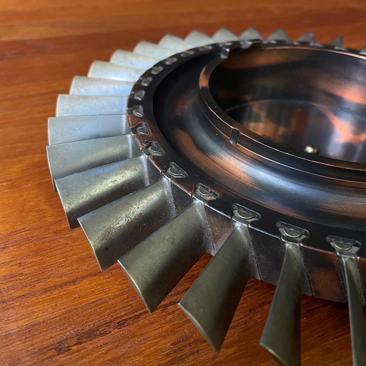 Late 20th Century Japanned Turbine Engine Dish Bowl Industrial Vintage Aviation Relic For Sale