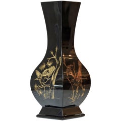 Japonisme Baccarat Black Opaline Glass