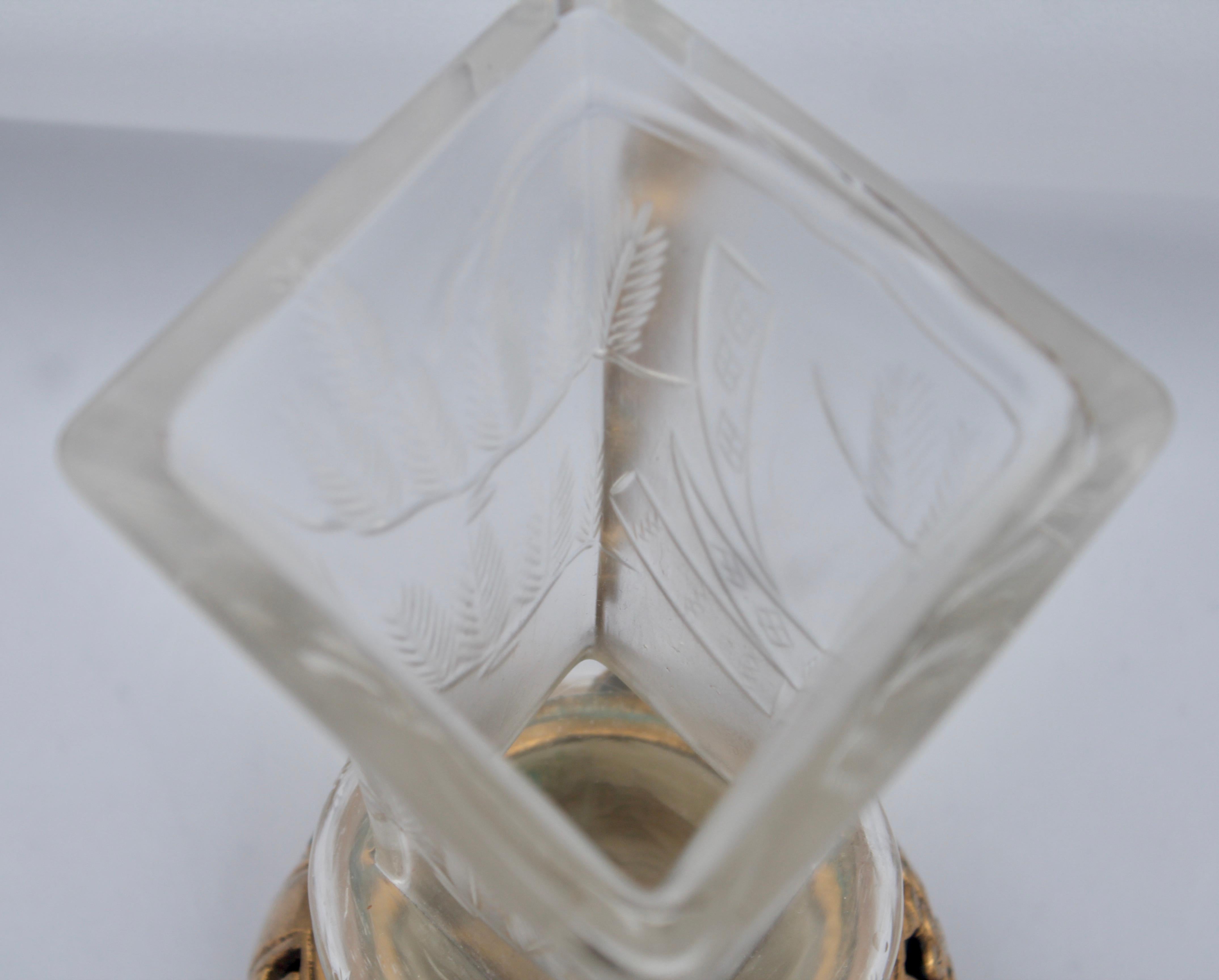 Japonisme Crystal Vase, Ormolu Mount by Maison Baccarat for Escalier De Cristal 1