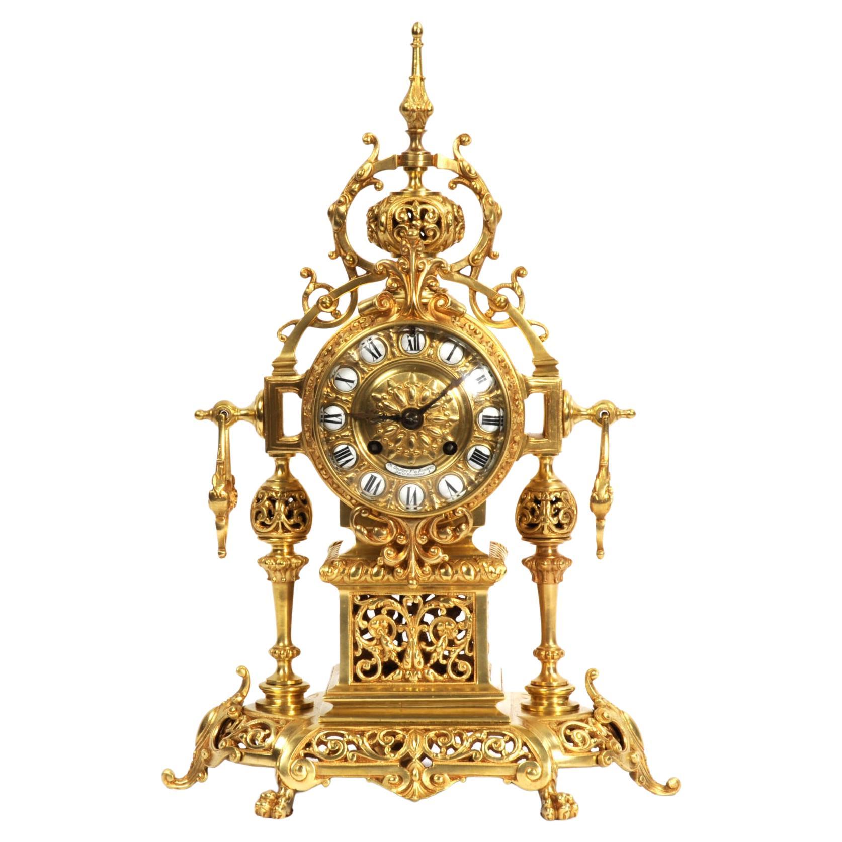 European Style Exquisite Brass Mechanical Clock Cloisonnee Horologe OSB28-g 