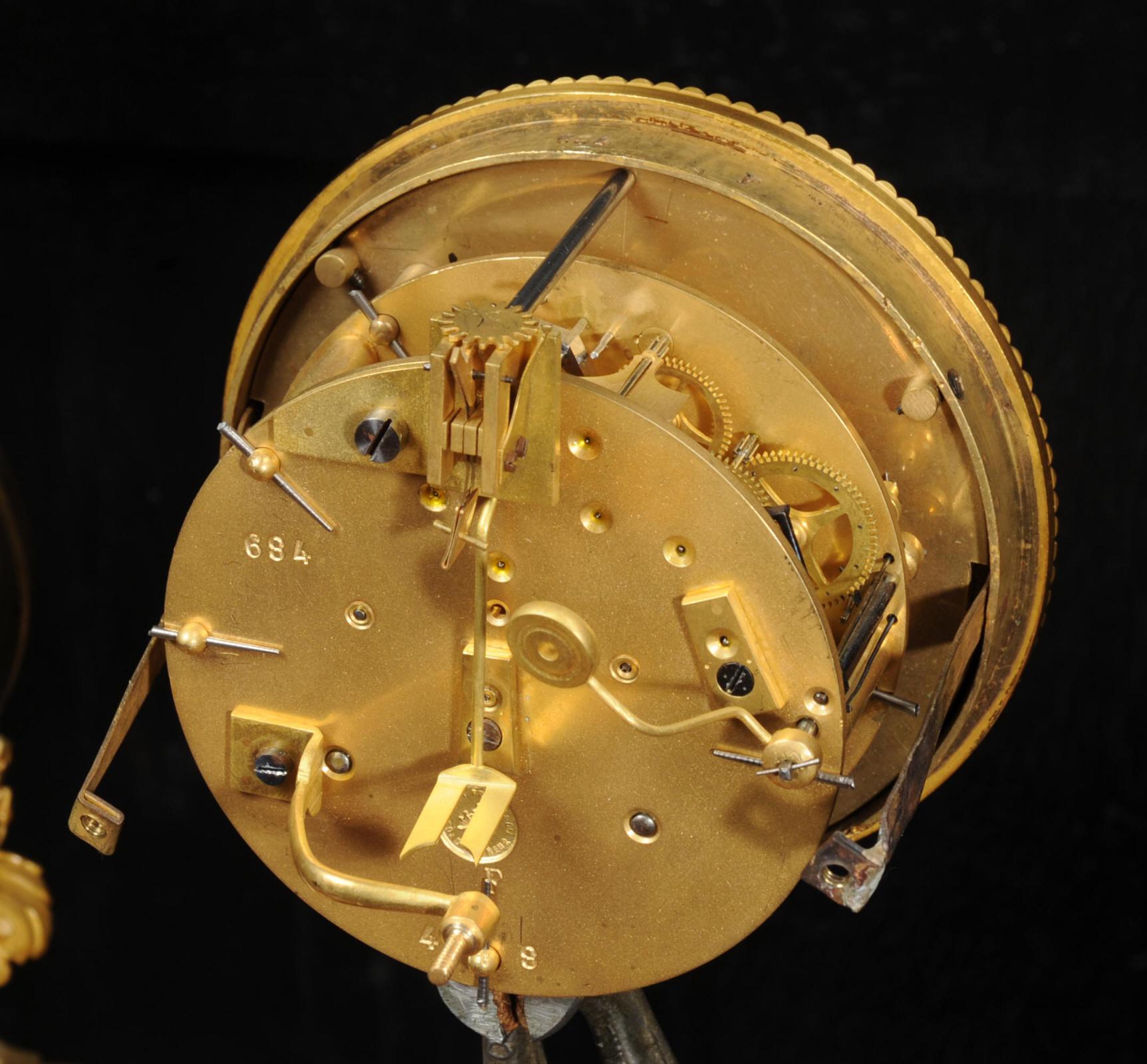 Japy Freres Antique French Ormolu and Sèvres Porcelain Clock 8