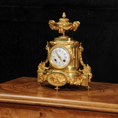 Japy Freres Antique French Ormolu Boudoir Clock
