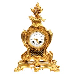 Japy Freres Antique French Ormolu Rococo Clock