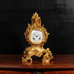 Japy Freres Antique French Rococo Ormolu Clock - Fully Restored