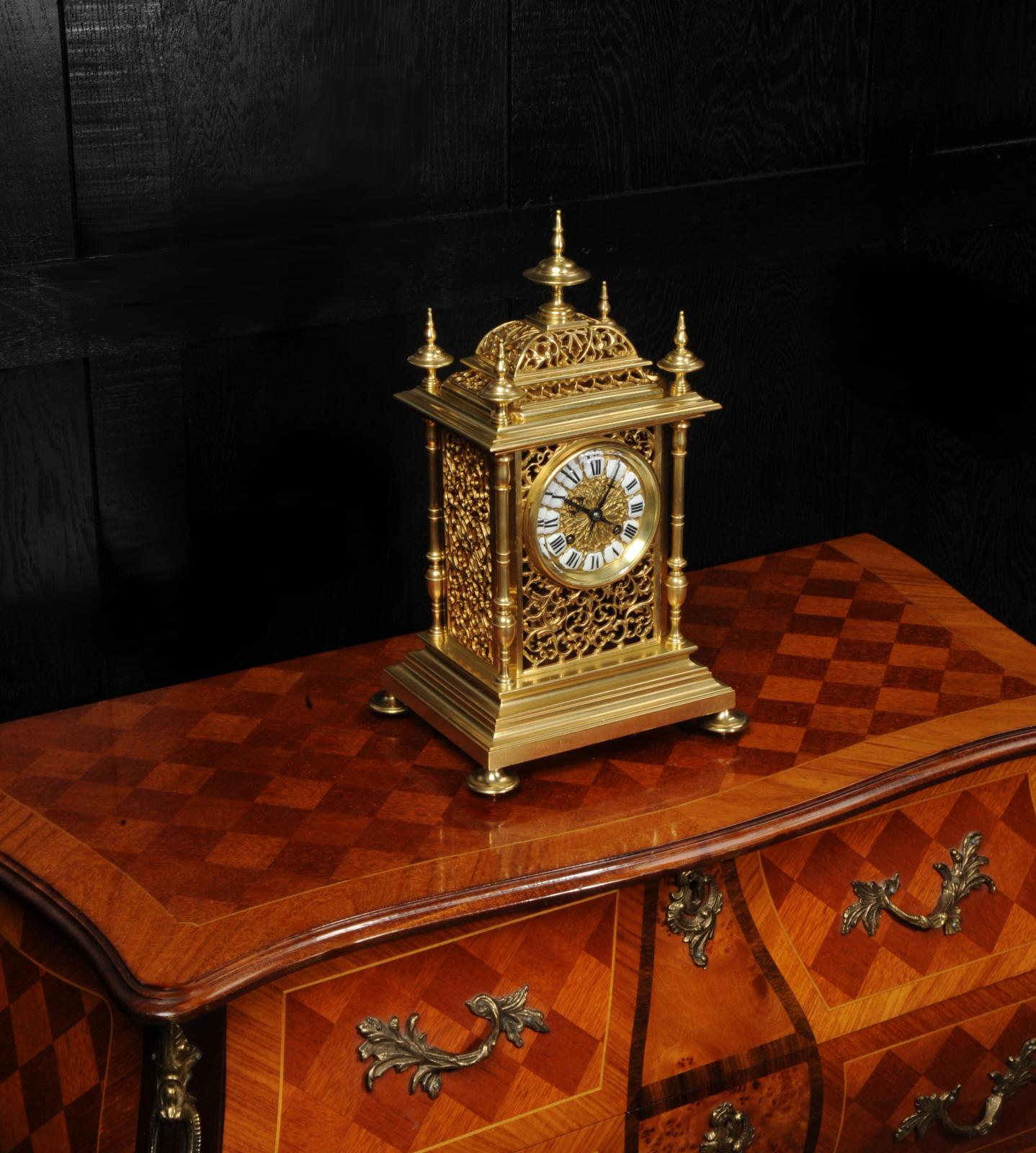 Japy Freres Gilt Bronze Antique French Clock, Presented to Sir Richard Tracey 7