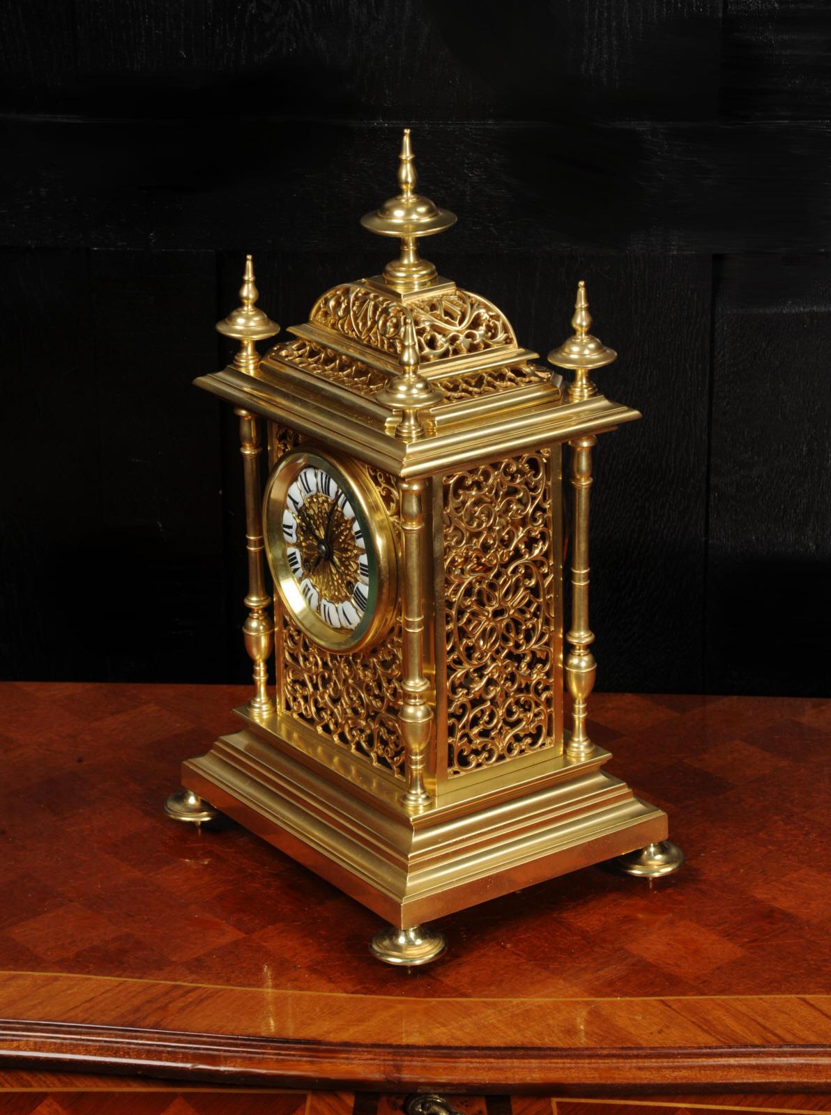 Japy Freres Gilt Bronze Antique French Clock, Presented to Sir Richard Tracey 4