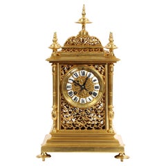 Japy Freres Gilt Bronze Antique French Clock, Presented to Sir Richard Tracey