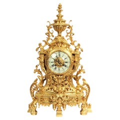 Reloj Francés Antiguo Japy Freres Luis XV Barroco Bronce Dorado