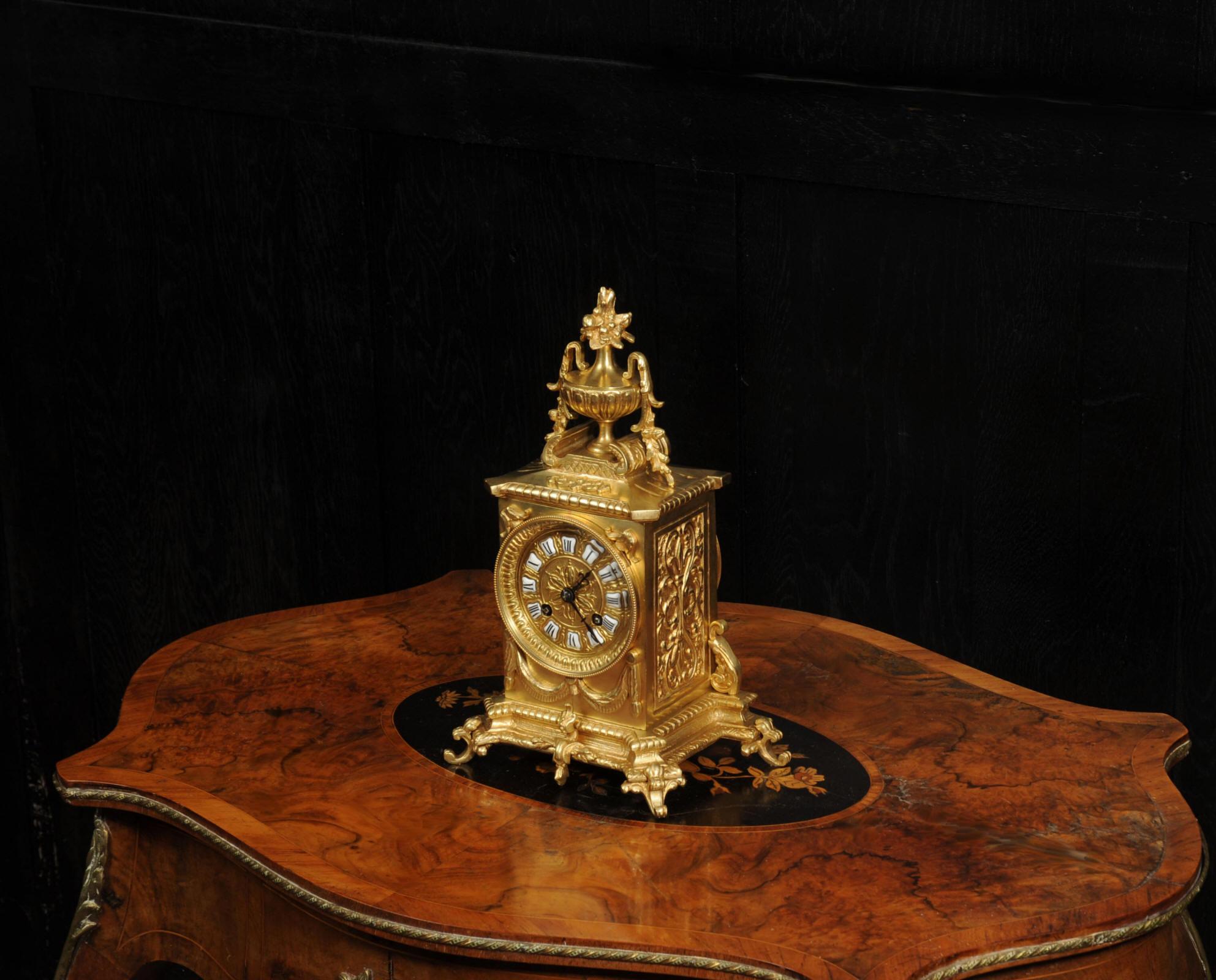 Japy Frères Louis XVI Gilt Bronze Antique French Clock For Sale 1