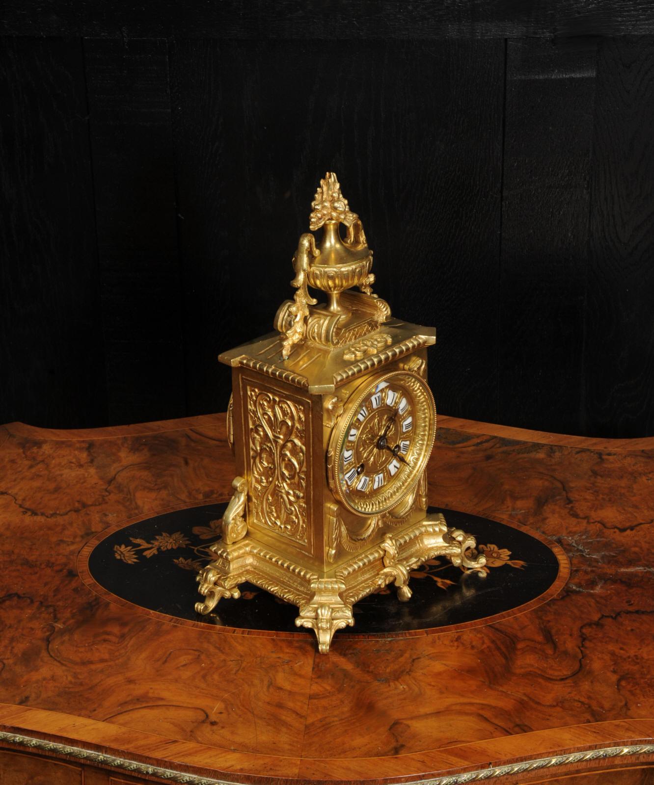 Japy Frères Louis XVI Gilt Bronze Antique French Clock For Sale 3