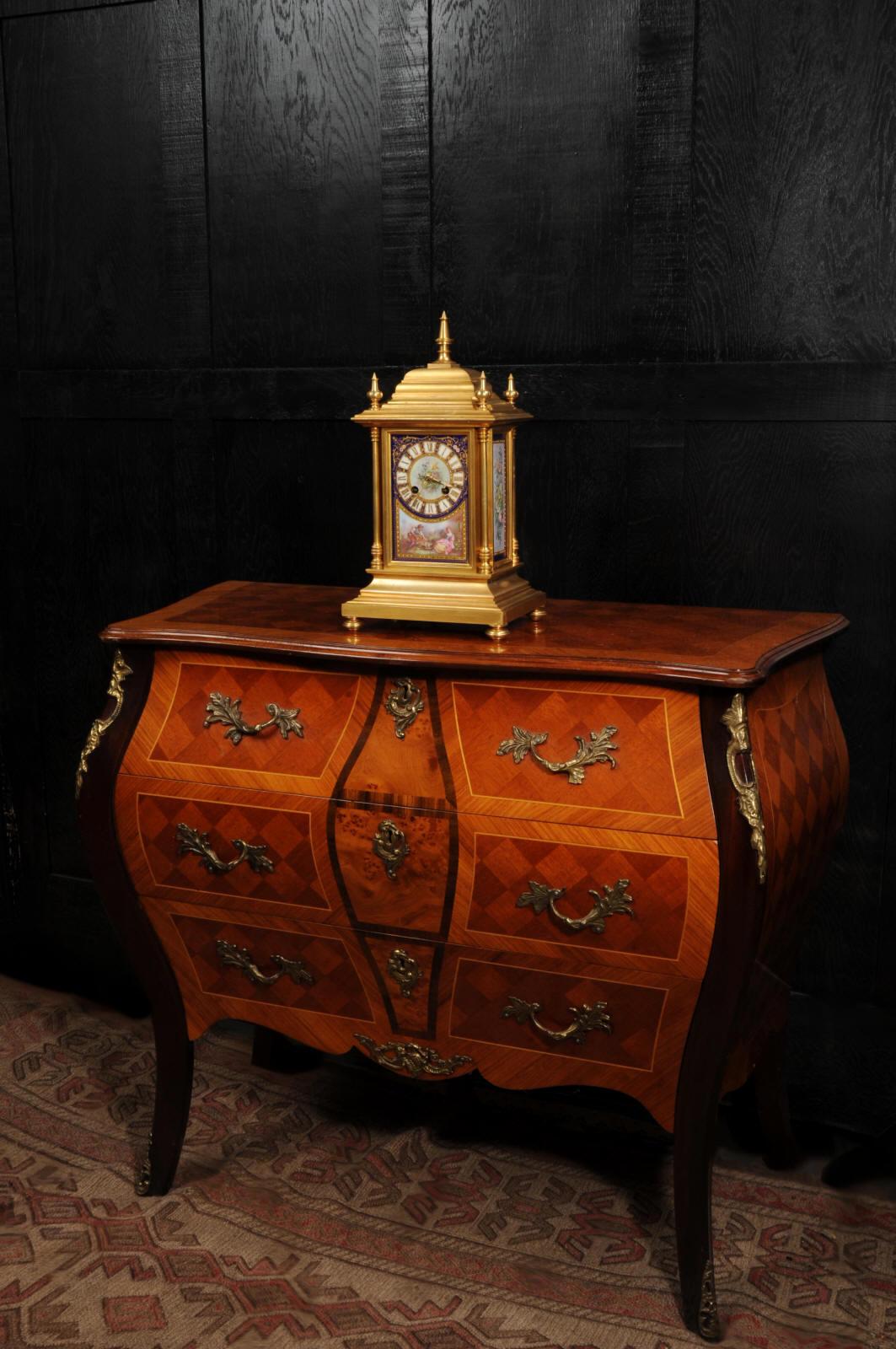 Japy Freres Ormolu and Sèvres Porcelain Antique French Clock For Sale 2