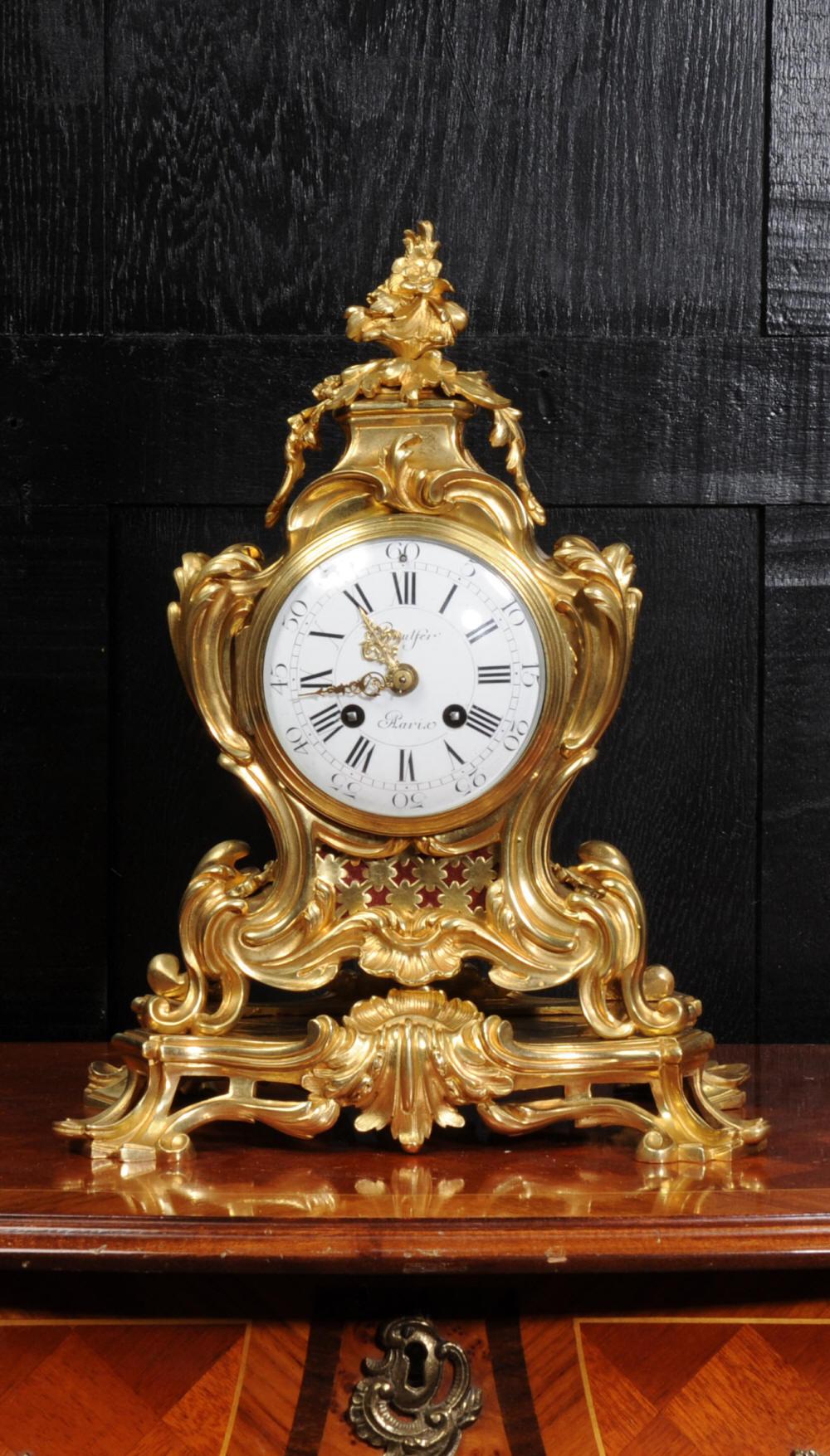 Japy Freres Ormolu Rococo Antique French Clock 8