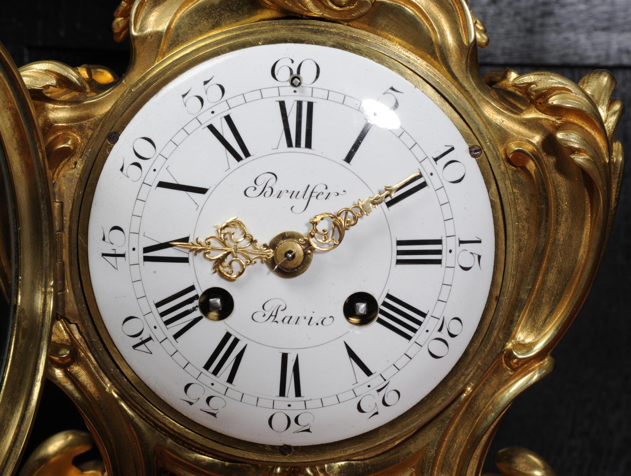 Japy Freres Ormolu Rococo Antique French Clock 9