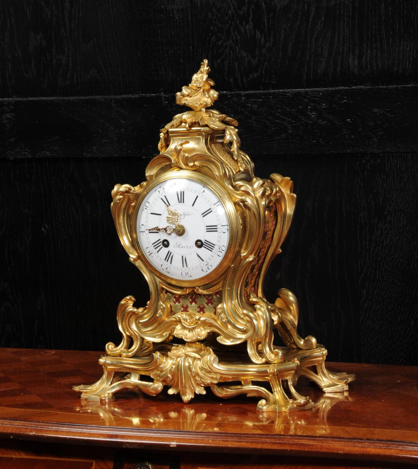 Japy Freres Ormolu Rococo Antique French Clock 2