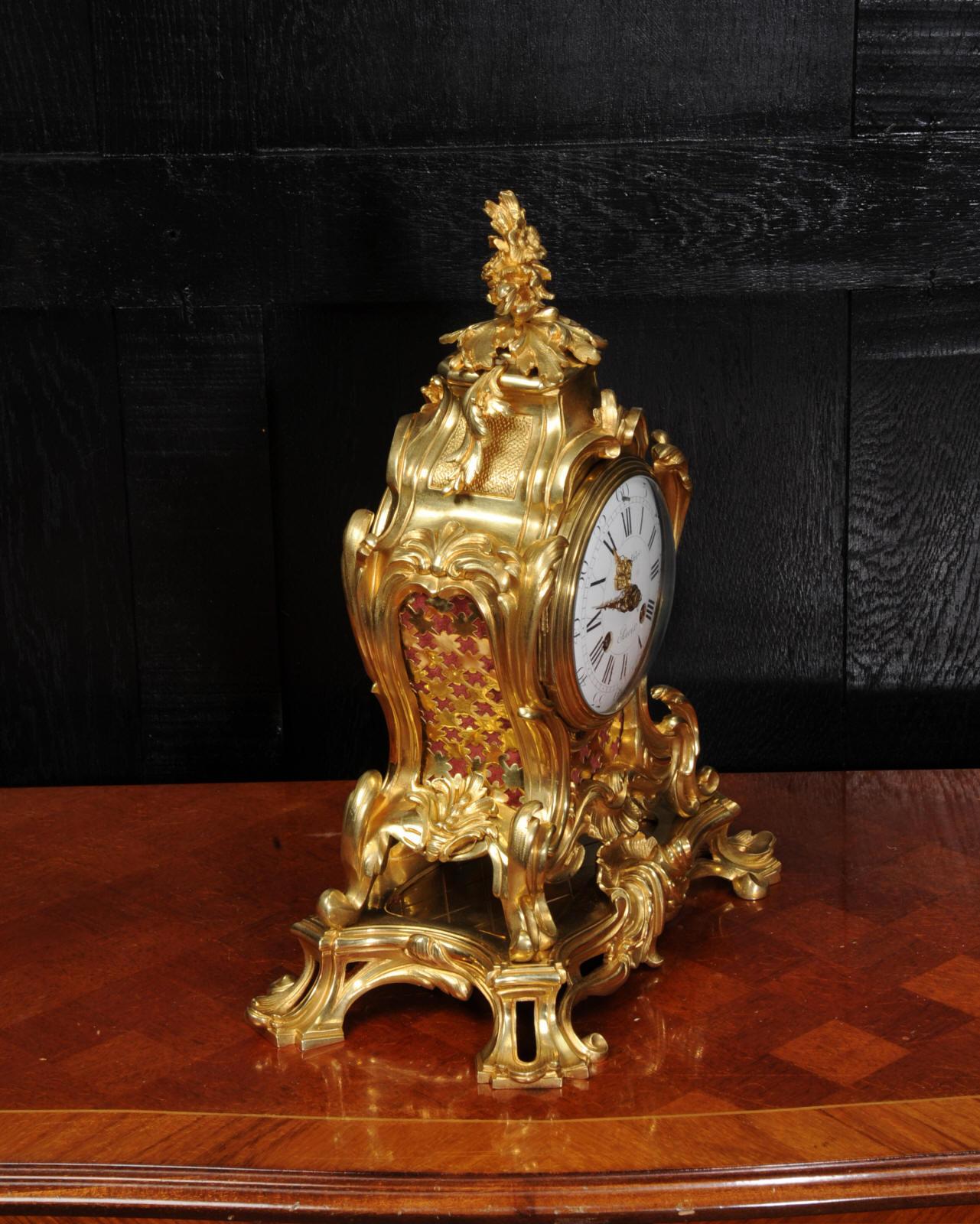 Japy Freres Ormolu Rococo Antique French Clock 5