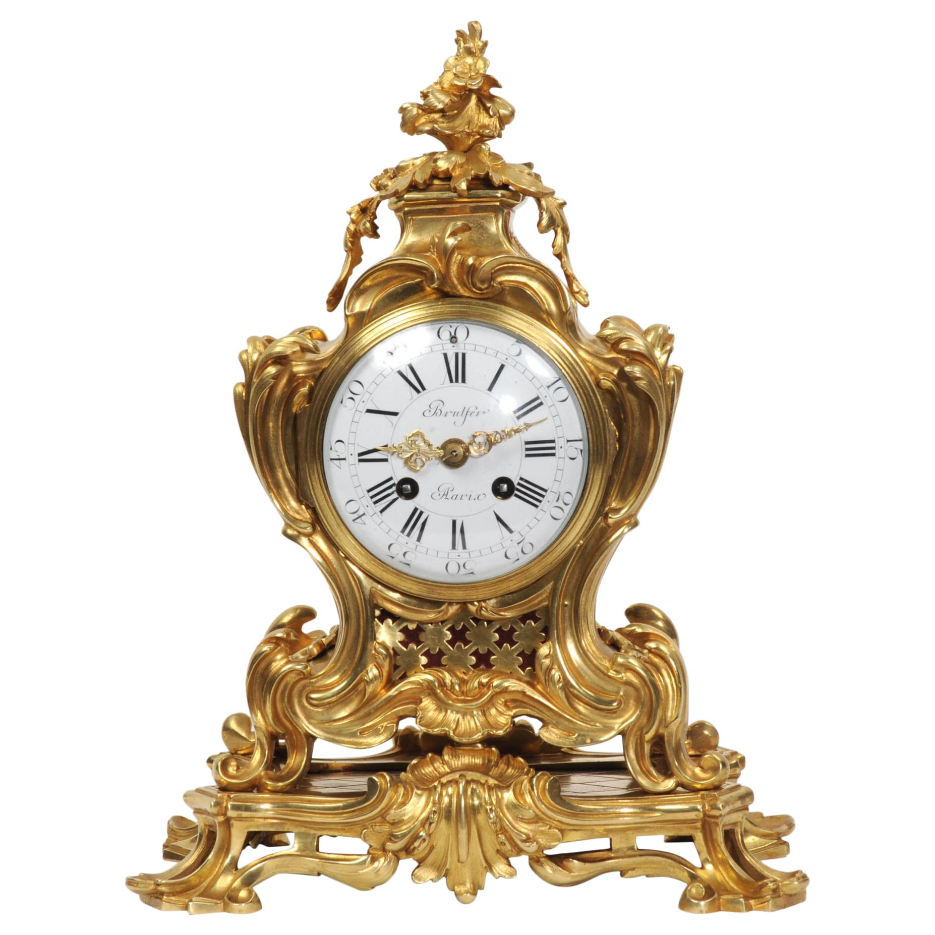 Japy Freres Ormolu Rococo Antique French Clock