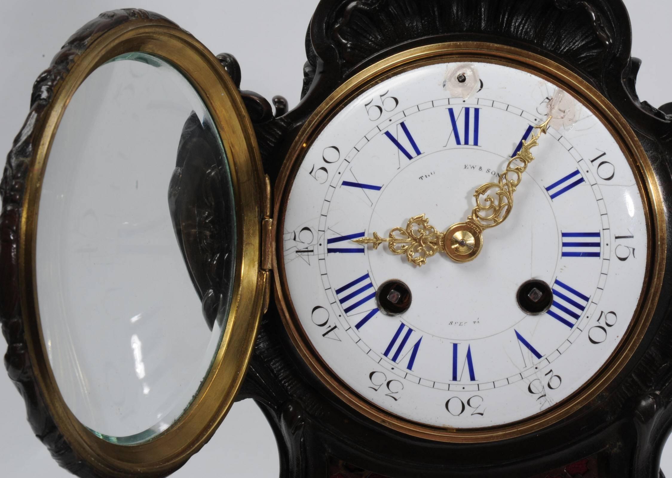 Horloge de table rocococo Japy Frères en bronze, musique en vente 6