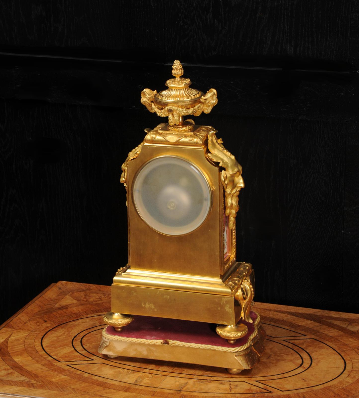 Japy Frères Sèvres Porcelain and Ormolu Antique French Clock 5