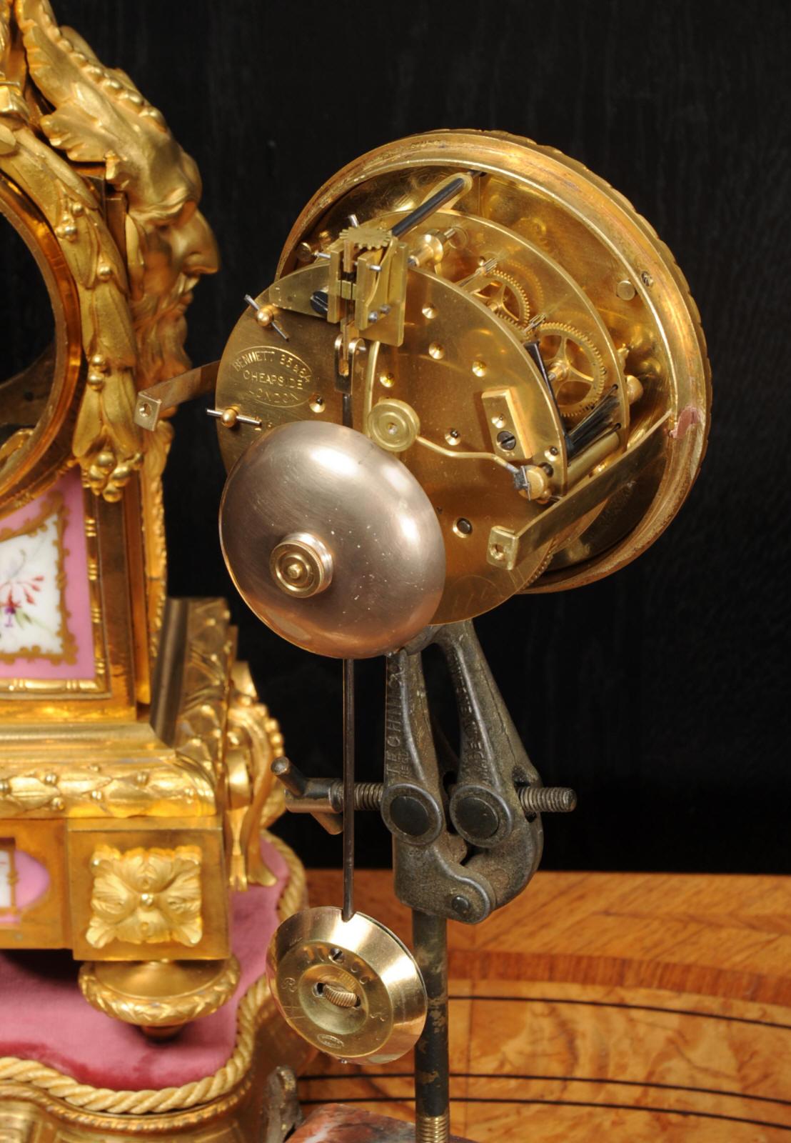 Japy Frères Sèvres Porcelain and Ormolu Antique French Clock 10