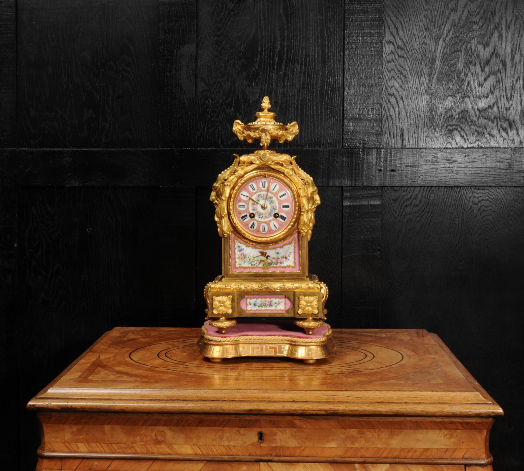 19th Century Japy Frères Sèvres Porcelain and Ormolu Antique French Clock