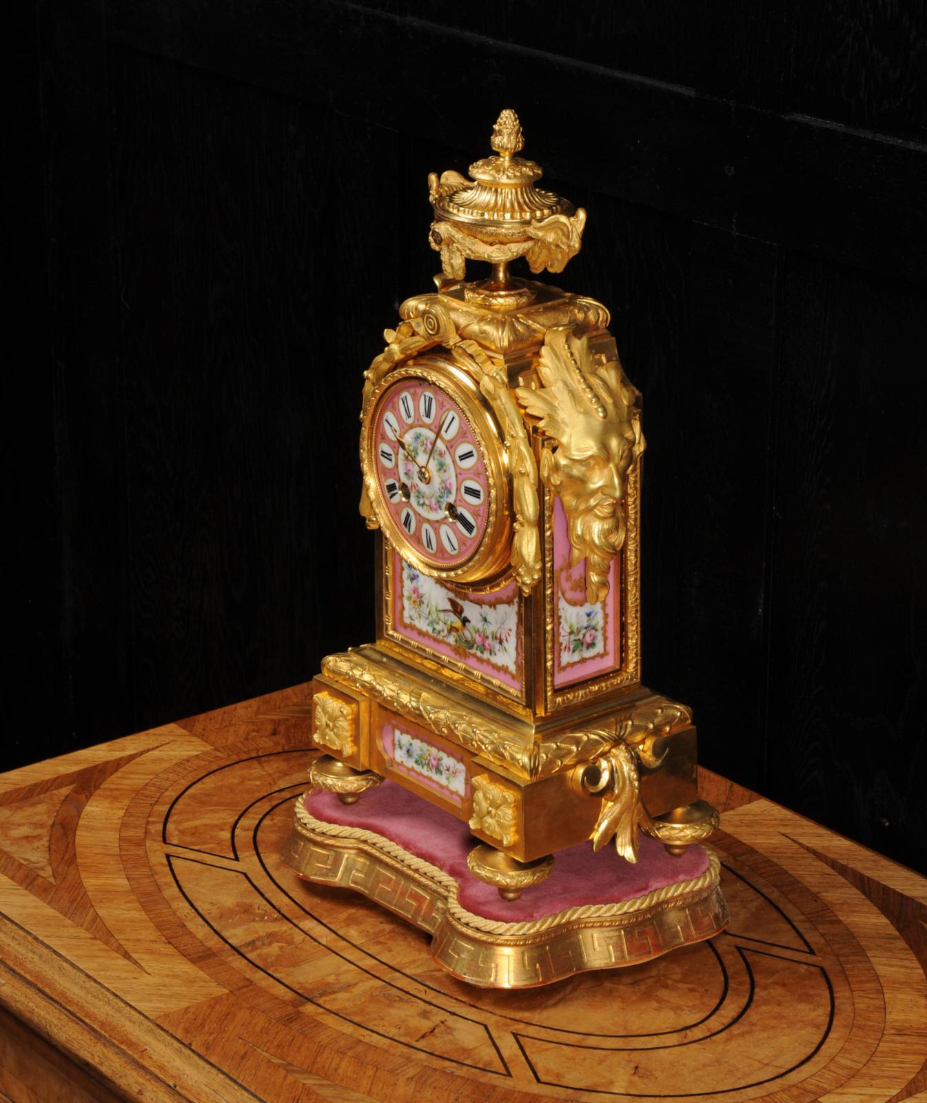 Japy Frères Sèvres Porcelain and Ormolu Antique French Clock 2