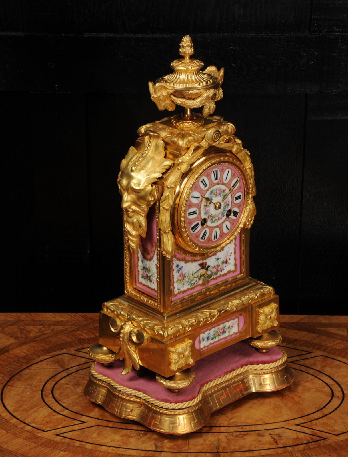 Japy Frères Sèvres Porcelain and Ormolu Antique French Clock 3