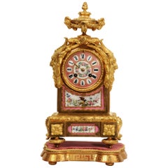 Japy Frères Sèvres Porzellan und Ormolu Antike Französische Uhr