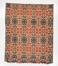 Jaquard Woven American Coverlet 19th C.