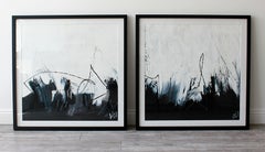 "Aria 1 & 2"- Contemporary Abstract Art (Diptych) acrylic on canvas
