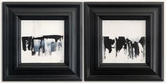"Untitled"- Contemporary Abstract Art (Diptych) acrylic on canvas framed