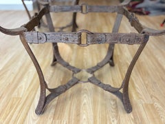 Jaques Adnet Hermes Style Iron Side Tables