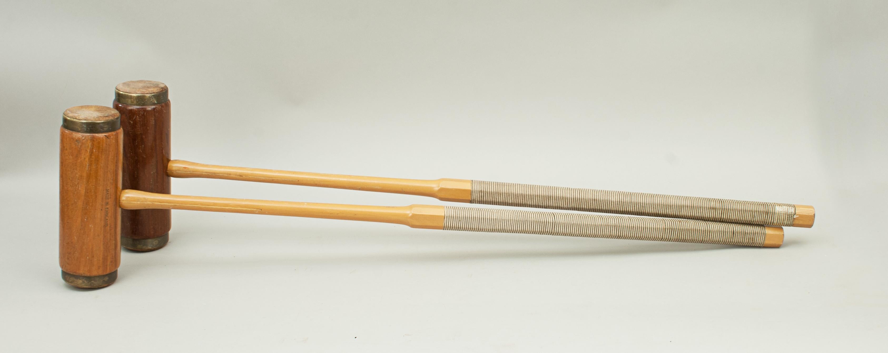 Jaques Brass Bound Croquet Set in Original Pine Box 2