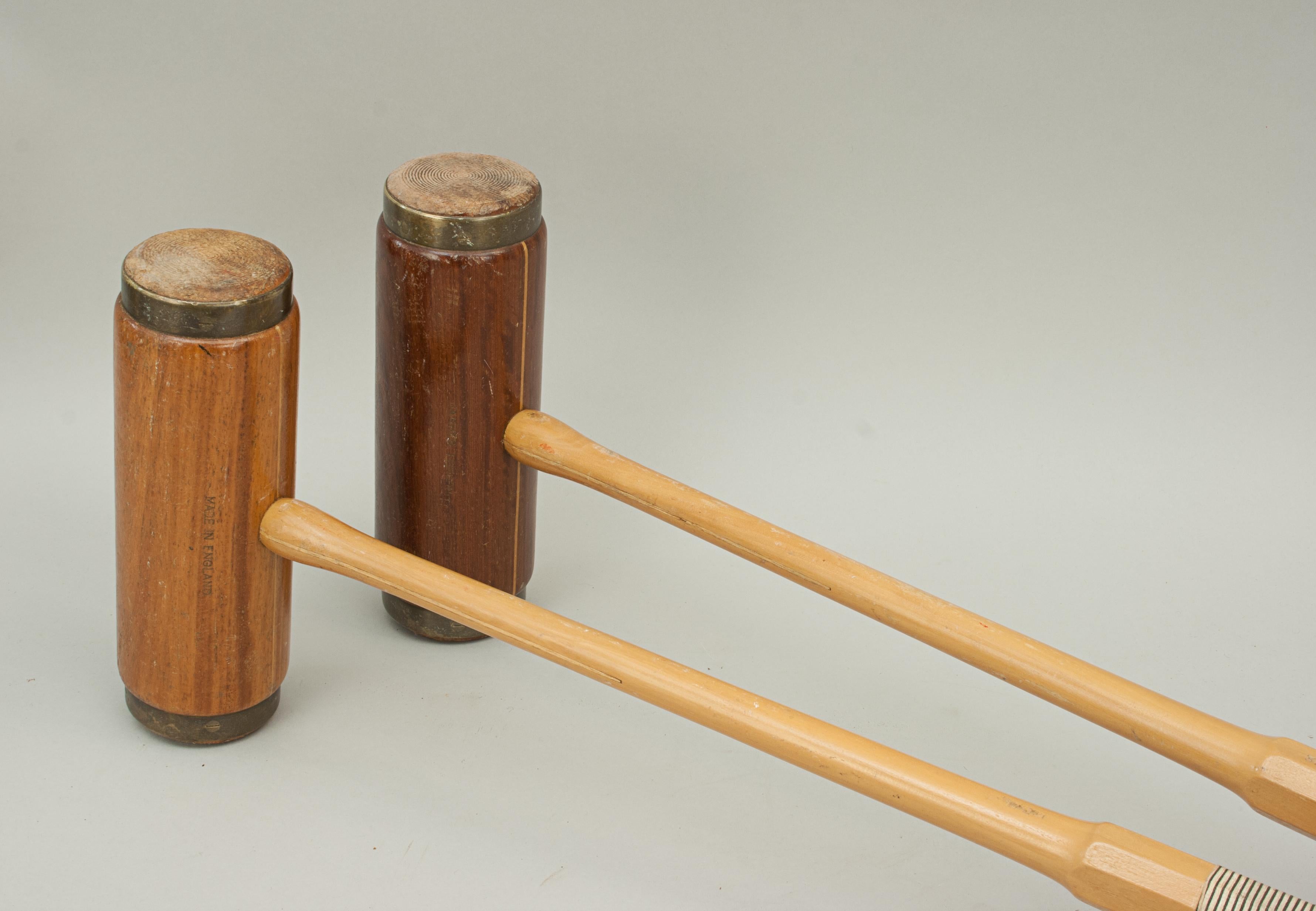 Jaques Brass Bound Croquet Set in Original Pine Box 4