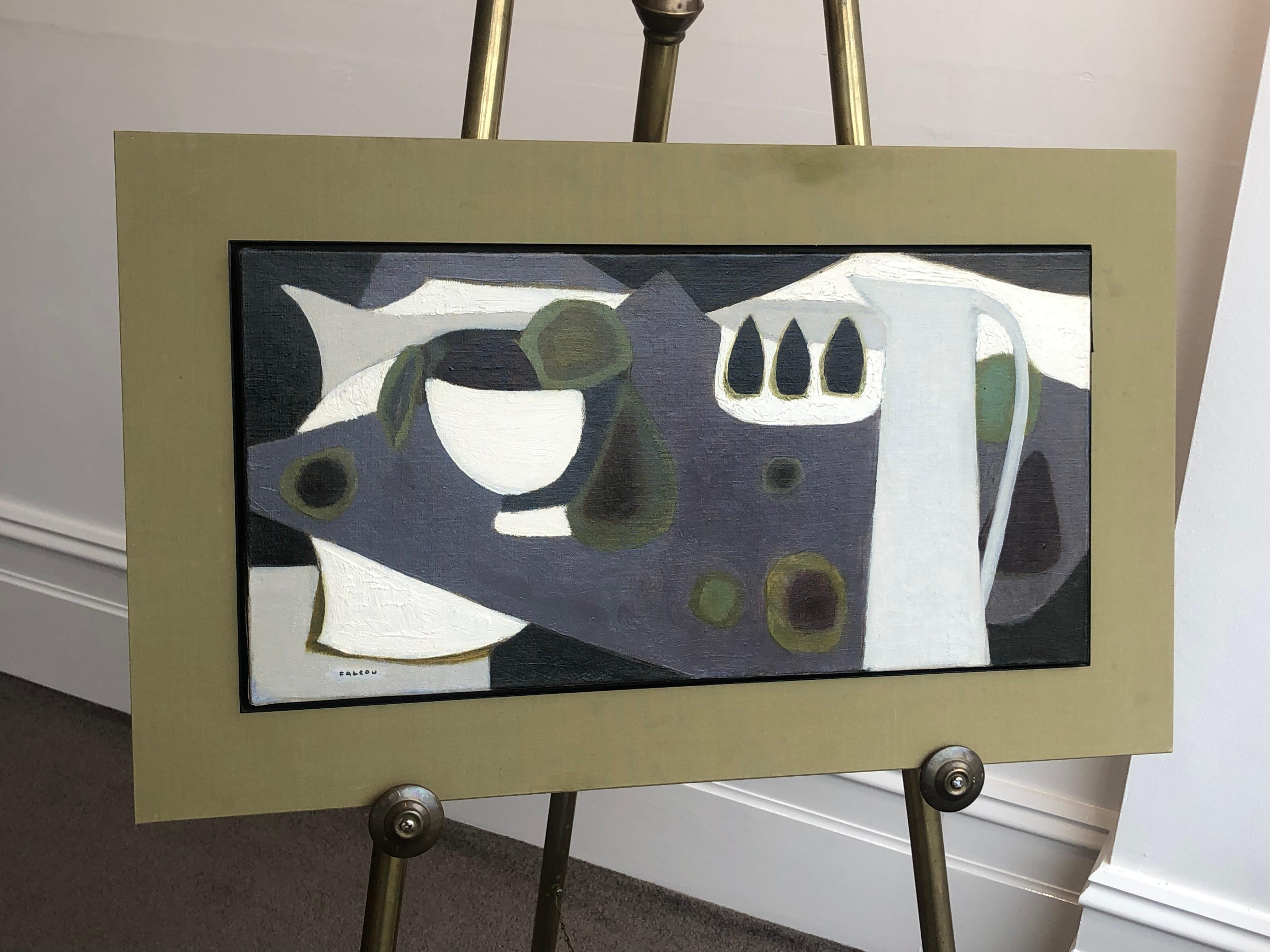 Natura Morte - Abstract Painting Nero di Jaques Falcou